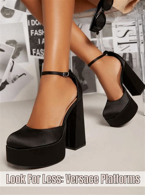 versace chunky heels dupe|Versace platform heels price.